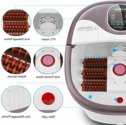 Foot Spa Bath Massager with Heat, Bubble Jets and 6 Electric