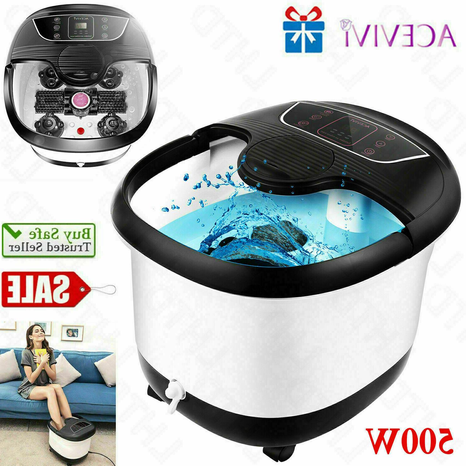Foot Spa-Heat and Massage and-Bubble Jets-Motorized Rollers,